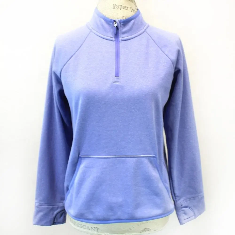 Athleta Girl Violet Zipped Sweetshirt Top Stand Neck Activewear Size XL 14 Year